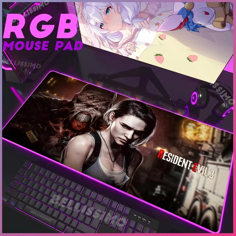 Rgb Keyboard Wrist Rest - R_resident E_evil Serie RGB Gaming Mousepad