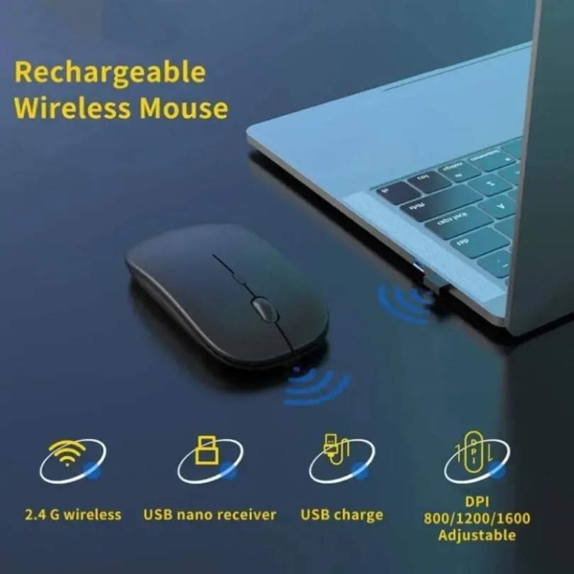 Pc Gaming Compact - Mouse Gaming Nirkabel Isi Ulang Portabel