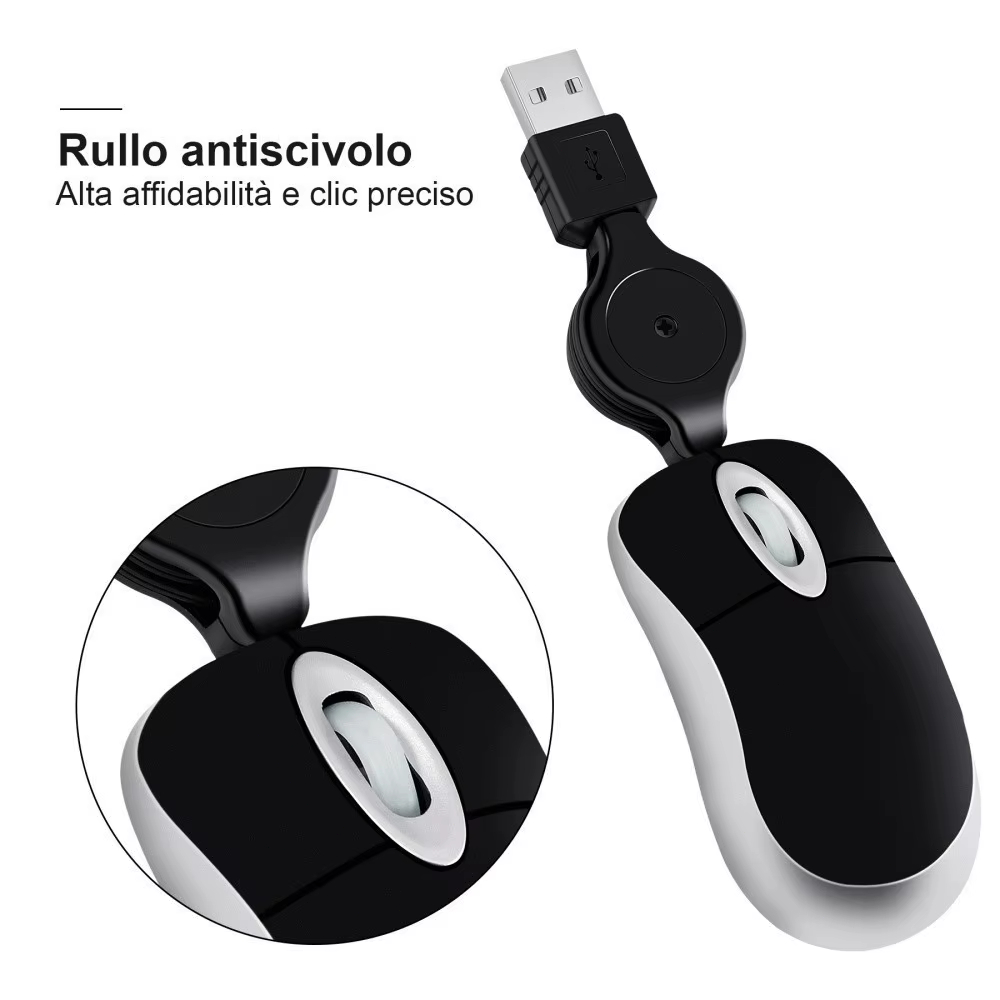 Pc Gaming Compact - Mouse Optik Mini Portabel yang Ramping,