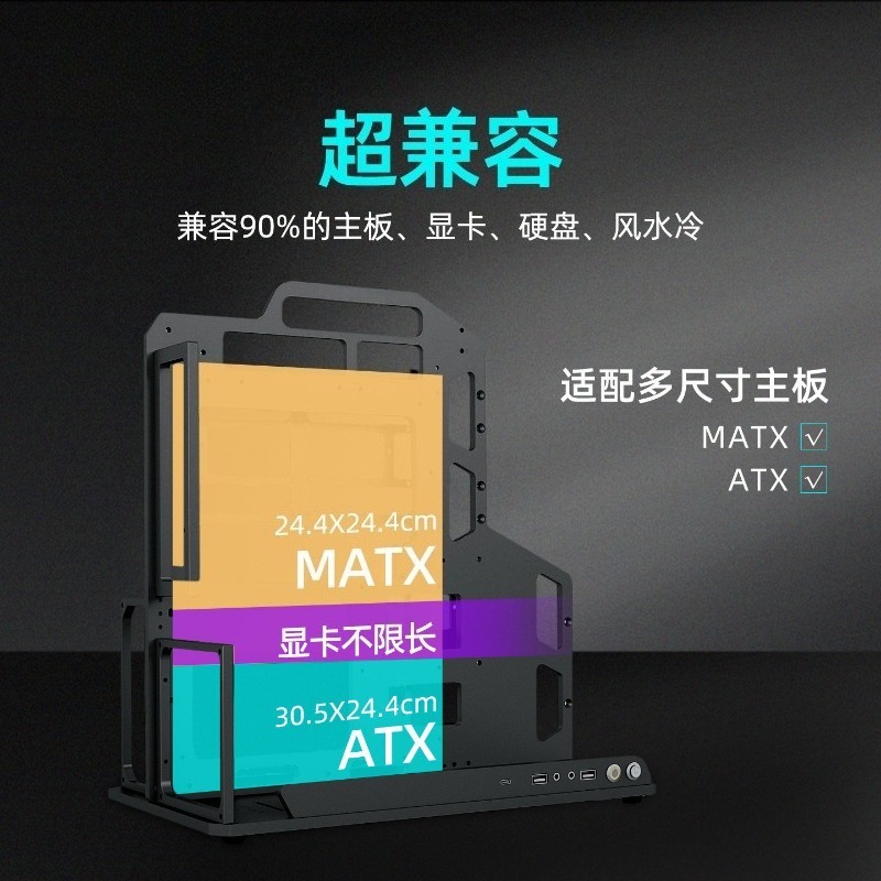 Casing PC Open Frame ATX Mendu - Pc Gaming Test ulasan dan harga