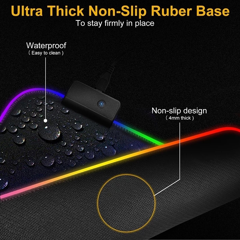 Mousepad lampu LED RGB, alas M - Rgb Keyboard Wrist Rest ulasan dan harga