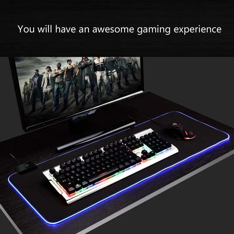 Mousepad lampu LED RGB, alas M - Rgb Keyboard Wrist Rest ulasan dan harga