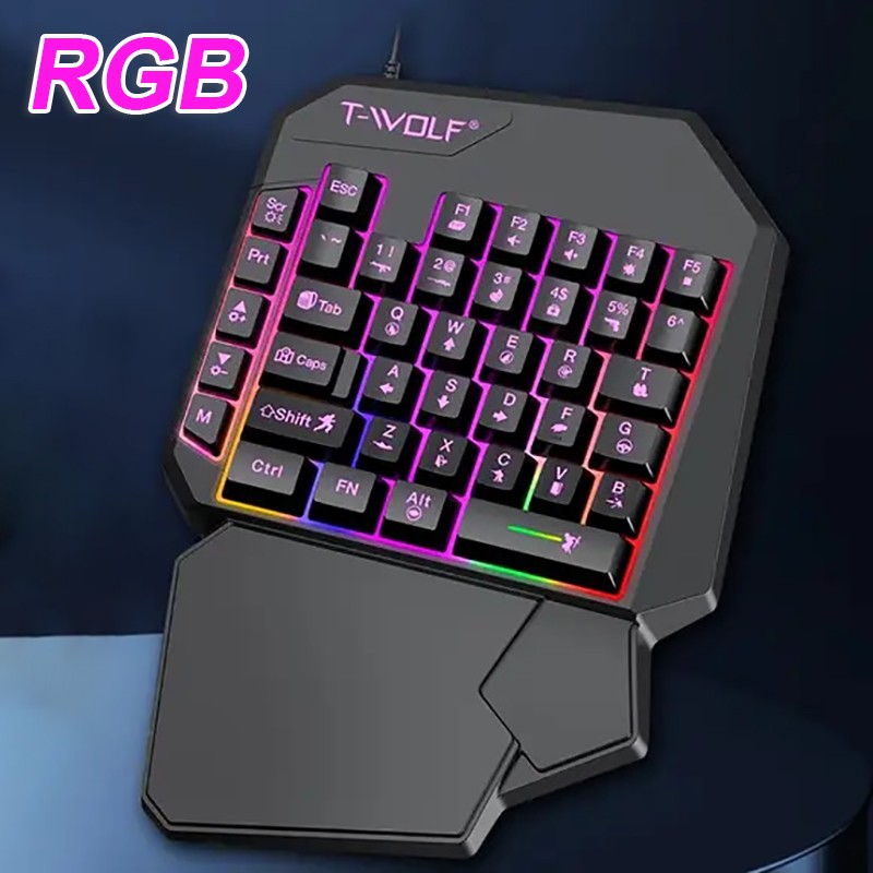 Kombo Keyboard dan Mouse Gamin - Rgb Keyboard Wrist Rest ulasan dan harga